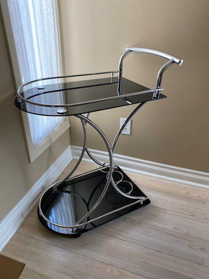 Glass & Chrome Bar Cart