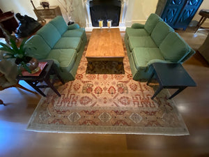 Beige & Red Wool Rug Handmade in Pakistan from ELTE- 9ft x 12ft