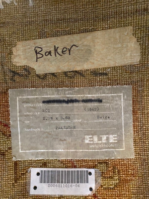 Beige & Red Wool Rug Handmade in Pakistan from ELTE- 9ft x 12ft