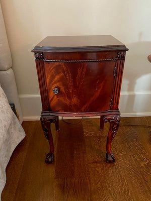 Antique Mahogany Accent Table with Storage
