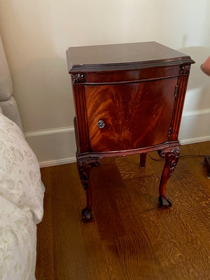 Antique Mahogany Accent Table with Storage