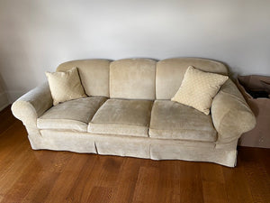 Beige 3 Seat Upholstered Sofa