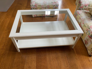 IKEA White Glass Coffee Table