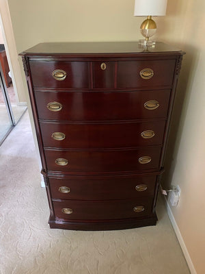 Antique 'Malcolm Furniture' Highboy Dresser