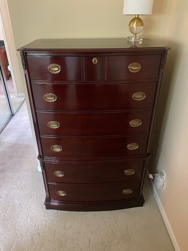 Antique 'Malcolm Furniture' Highboy Dresser