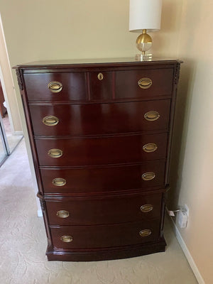 Antique 'Malcolm Furniture' Highboy Dresser