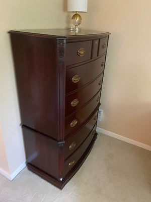 Antique 'Malcolm Furniture' Highboy Dresser
