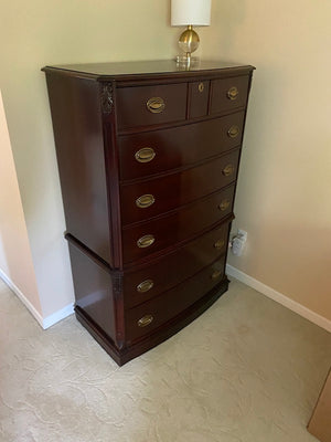 Antique 'Malcolm Furniture' Highboy Dresser