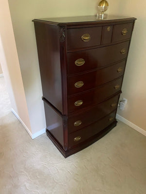 Antique 'Malcolm Furniture' Highboy Dresser