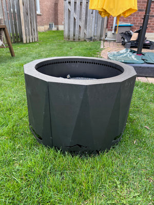 BLUE SKY OUTDOOR LIVING The Peak 24 in. x 16 in. Round Steel Wood Patio Fire Pit