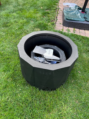 BLUE SKY OUTDOOR LIVING The Peak 24 in. x 16 in. Round Steel Wood Patio Fire Pit
