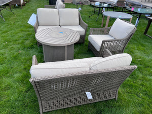 3 Piece Conversation Set + Propane Fire Pit
