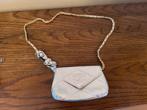 Chanel Vintage Camellia Diamond CC Flap Crossbody Bag Quilted Lambskin Mini