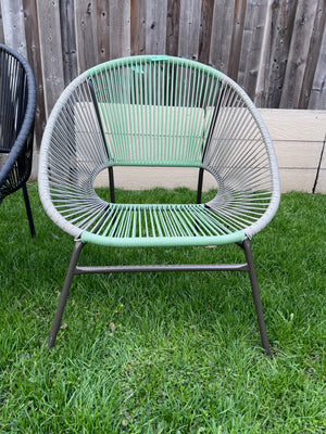 StyleWell Mix and Match Wicker Egg Patio Chair- Green