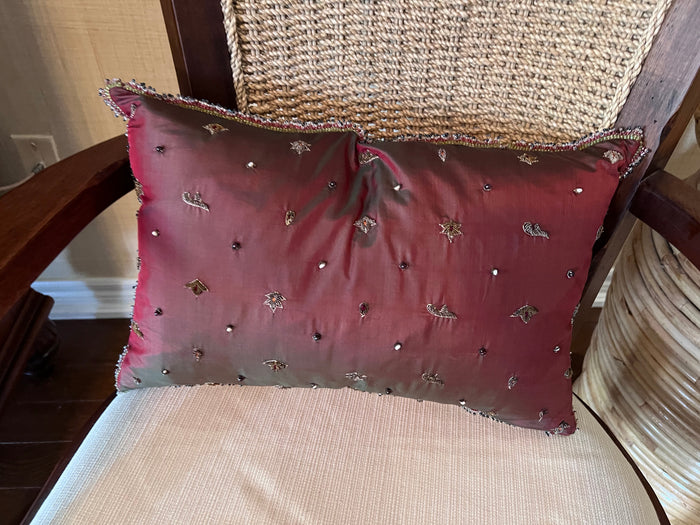 Pair of Dransfield and Ross 100% Silk Accent Pillows