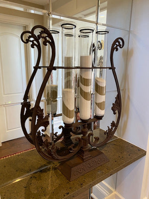 Cast Iron Decor with Sand Pillars