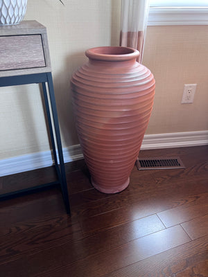 Large Clay Floor Vase