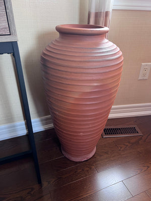 Large Clay Floor Vase