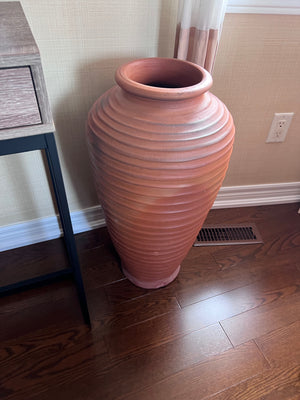 Large Clay Floor Vase