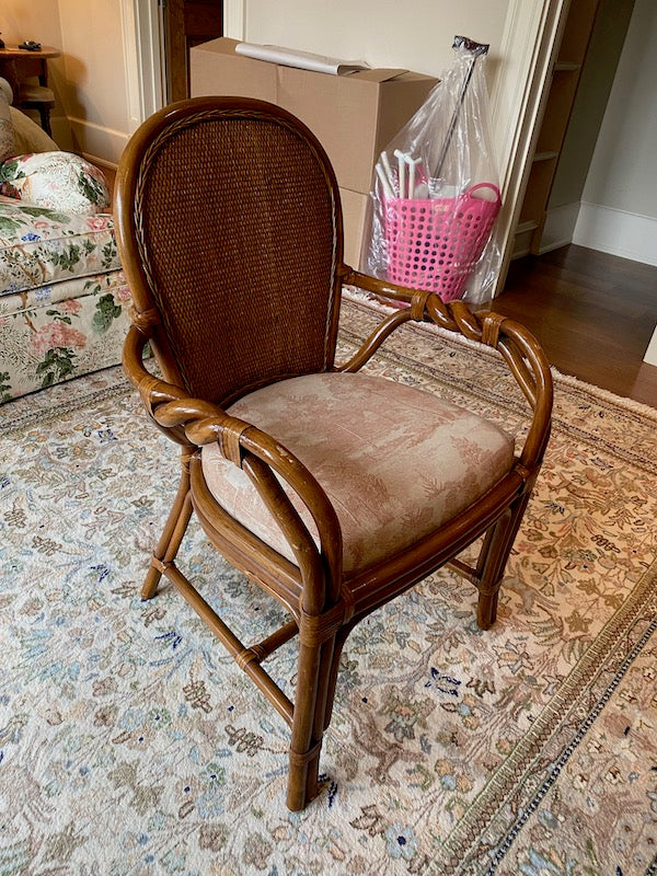 Vintage Bamboo Style Armchair by 'Palecek' from San Francisco