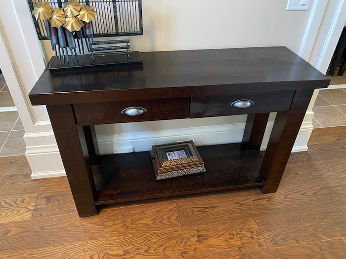 Mennonite Mission Made Dark Brown Console Table
