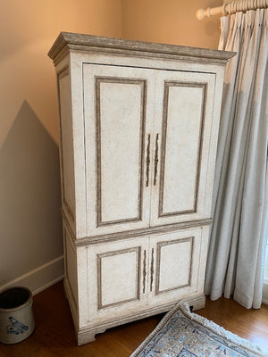 Vintage White Armoire/Entertainment Unit