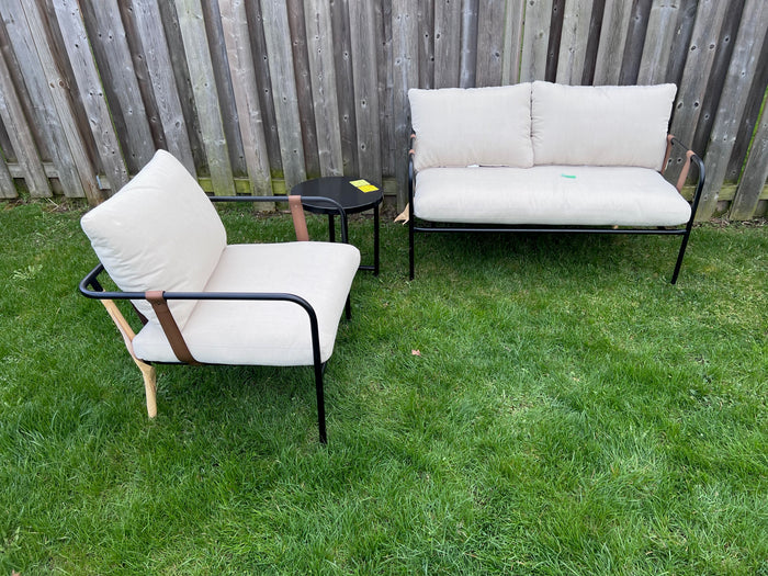 Love Seat, Armchair + Side Table Set