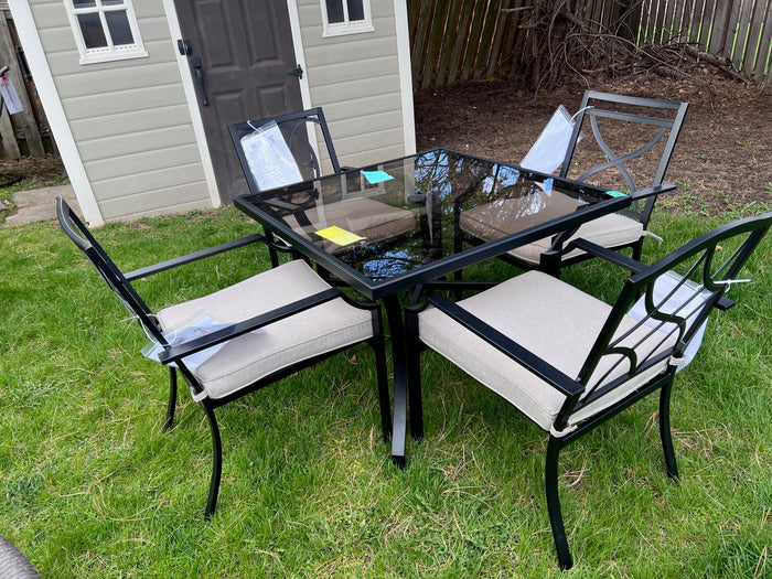 Square Dining Table + 4 Chairs (*chairs have different backs)