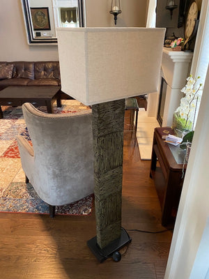 Faux Wood Floor Lamp