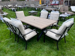 Patio Dining Table + 6 Chairs