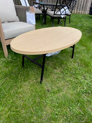 Armchair + Oval Coffee Table