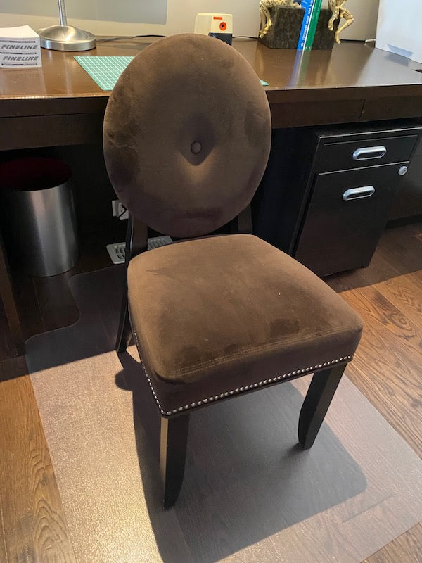 Brown Velvet Accent Chair (*2 Available)