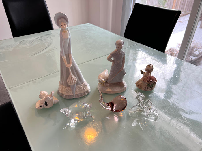 Porcelain & Glass Figurine Lot