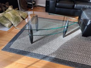 BDI by Bill Becker CONTEMPORARY TRIANGULAR GLASS Coffee Table