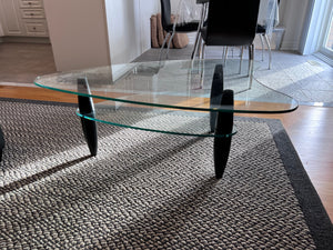 BDI by Bill Becker CONTEMPORARY TRIANGULAR GLASS Coffee Table
