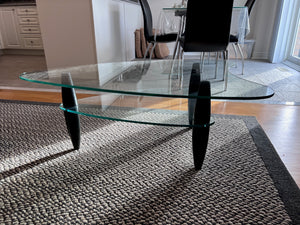 BDI by Bill Becker CONTEMPORARY TRIANGULAR GLASS Coffee Table