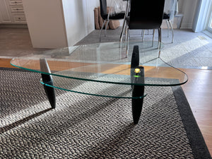 BDI by Bill Becker CONTEMPORARY TRIANGULAR GLASS Coffee Table