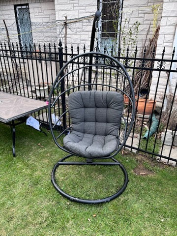 1-Person Collapsible Patio Egg Swing