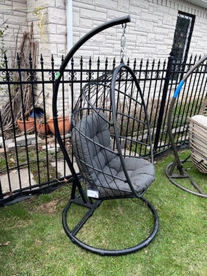 1-Person Collapsible Patio Egg Swing