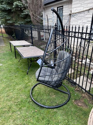 1-Person Collapsible Patio Egg Swing