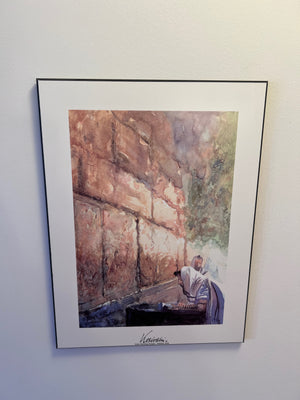 Signed & Numbered Print by Kosinski- Early Morning Prayers- Western Wall