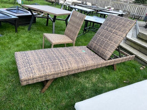 Patio Chaise Lounger # 4 (Padded) + Accent Chair