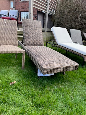 Patio Chaise Lounger # 4 (Padded) + Accent Chair