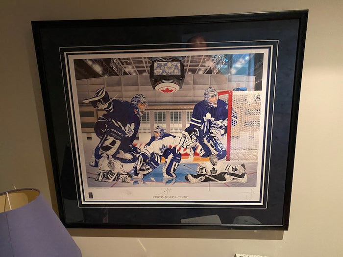 Signed Premier Edition Print- "Curtis Joseph- 'CUJO'"by James A. Long