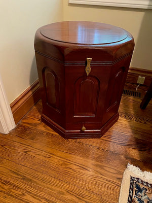 Vintage Wood Storage Side Table