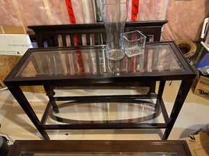 Wood/Glass Console Table