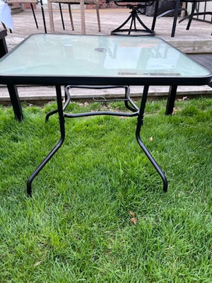 Square Glass Dining Table