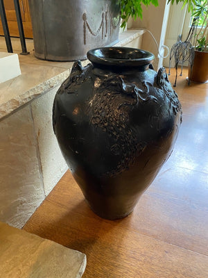 Black Ceramic Vase
