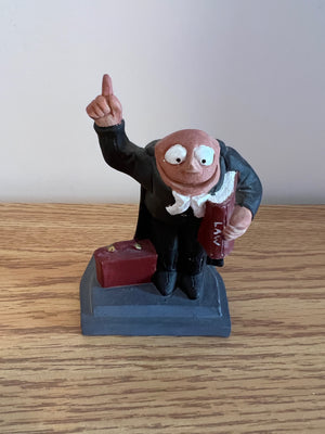 Hand Carved Pottery Lawyer