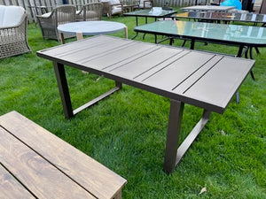 Brown Metal Dining Table